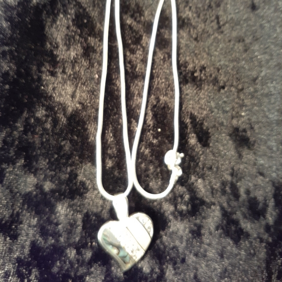 Silver Pendant with Mother of Pearl Inlay - Picture 2 of 2